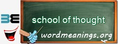 WordMeaning blackboard for school of thought